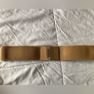 Linea Pelle Gold Textured Belt